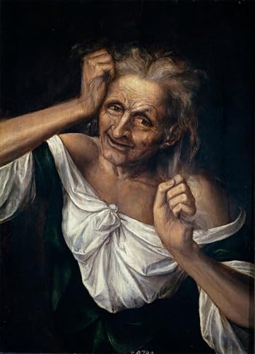 Cuadro en lienzo texturizado de la obra vieja donna de Quentin Massys 60x90cm