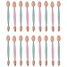 HEALLILY Sponge Shadow Brushes 18Pcs Double Ended Eye Shadow Makeup Brushes Oval Tipped Makeup Brush Tools for Eyeshadow, Eyebrow for Ladies 18Pcs (Random Color) Eye Shadow Sponge Applicator