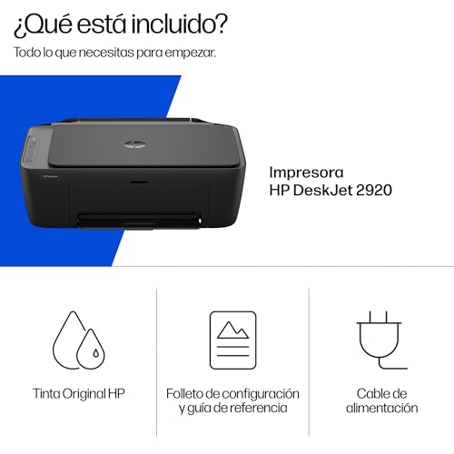 Miniatura 6 de HP DeskJet 2920, Impresora Multifunción de Inyección de Tinta a Color | Wi-Fi de Doble Banda, Panel LCD, HP Smart App, Impresión, Copia y Escaneo, 3 Meses de Instant Ink incluidos, Negro