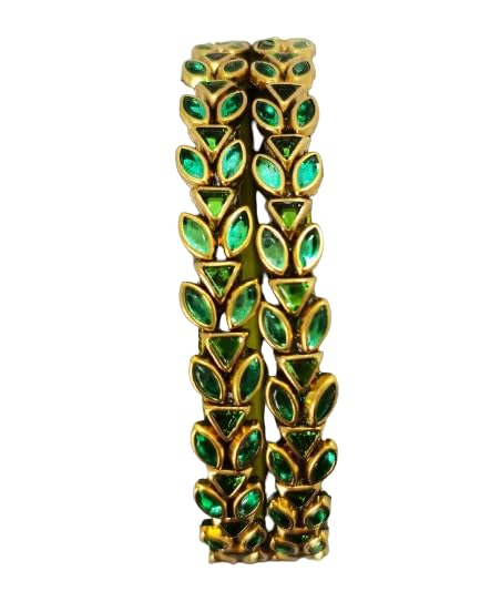 Green Silk Thread Bangle, Kundan stone work, Green, For Women, Pack of 2 (2 * 4, 2) (B0D3FHRCJ2) Amazon Price History, Amazon Price Tracker