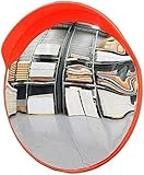 Espejo de seguridad convexo ajustable de 80 cm, redondo, para mejorar la visibilidad y la seguridad, perfecto para esquinas y puntos ciegos