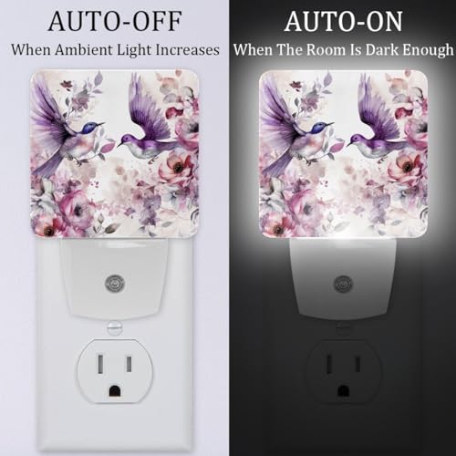 Lámpara de noche LED colibrí para niños con sensor crepuscular miniatura 2