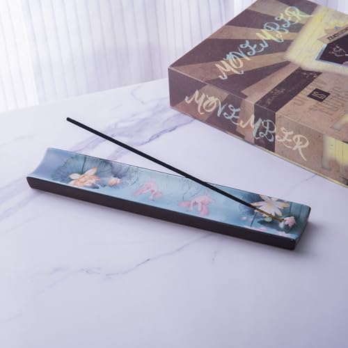 Incense Holder for Sticks, Ceramic Incense Burner with Ash Catcher, Aesthetic Decor for Home, Room & Office, Unique Gifts for Housewarming Yoga, Meditation & Spa — view 3