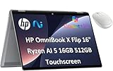 HP OmniBook X Flip 16 (Next Gen Envy 16 x360) 2-in-1 Touchscreen Laptop w/Bluetooth Mouse (16
