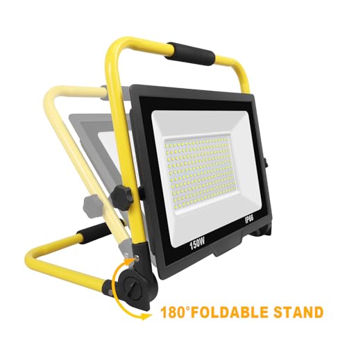 RIGIDON Portable Stand Led Work Light, 150W 15000 Lumens 175V to 265V Job Site Lights - Image 4