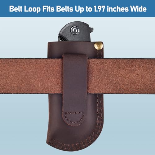 SOGCASE Bainha de faca de cinto de couro, (cor série Clash) Coldre de faca, bainha de canivete de bo