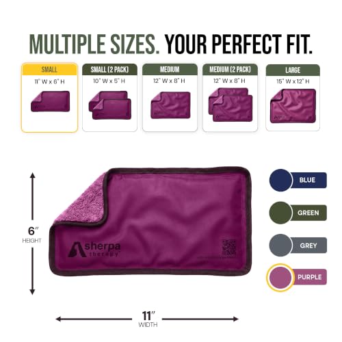 Image of Small Soft Ice Packs for Injuries Reusable - Hot and Cold Flexible Gel Ice Packs Reusable for Ankle, Hand, Wrist, Head Pain Relief - 6 inch x 11 inch - Purple