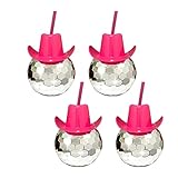 【Hochwertiges Material】 Der Cowgirl-Hutbecher besteht aus PP-Material, einem lebensmittelechten Material, sicher und geruchlos, und kann wiederholt verwendet werden, ohne sich Gedanken über ein Zerbrechen machen zu müssen, was Ihnen eine langfristige Nutzung ermöglicht.