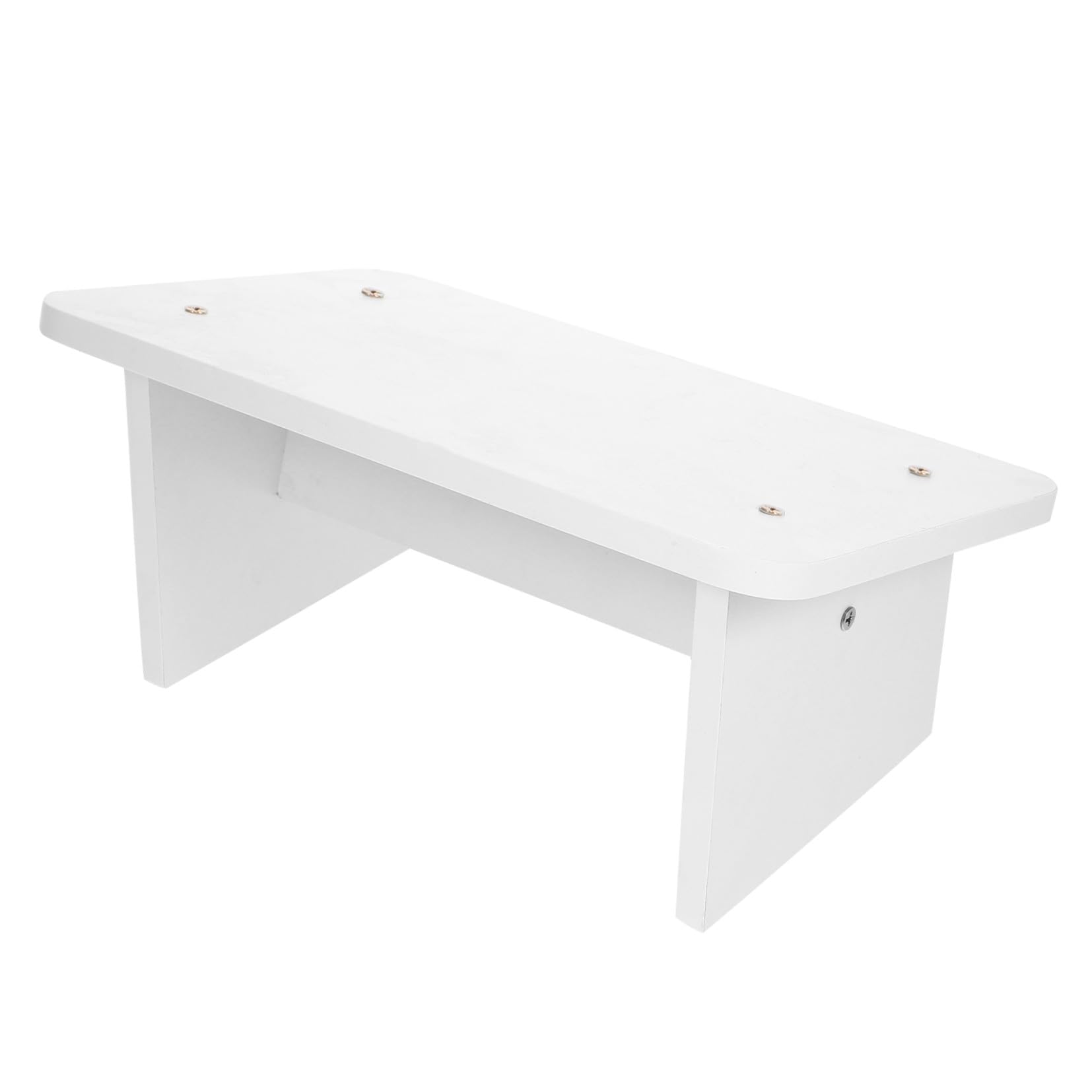 YARNOW Sgabello Poggiapiedi Antifadica Inclinato 30 Cm Colore Bianco Caldo in Legno per Ufficio e Casa, Poggiapiedi Largo Ergonomico per Scrivania, Supporto Piedi Confortevole per Adulti