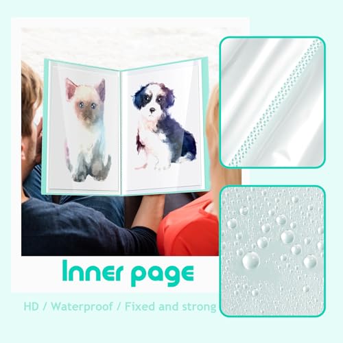 60 Pages A2 and A3 Diamond Painting Storage Book Diamond Art Portfolio Folder Artwork Art Binder Storage Presentation Book with Sleeves Protector, 22 x 16.4 Inch, 16.5 x 12.1 Inch(Green)