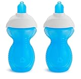 Munchkin Click Lock 2 Count Flip Straw Cup, 9 ounce, Assorted Colors