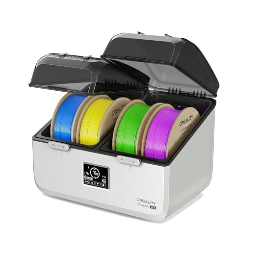 Creality Filament Dryer Box for 4 Spools, Space Pi X4L Dual Independent Heating Chambers with Fan, 75°C Rapid Dryer for PLA PETG TPU ABS PET PC ASA PAHT, 3D Printer Filament Storage & Dehumidifier
