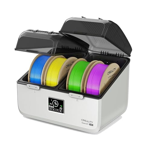 Image of Creality Filament Dryer Box for 4 Spools, Space Pi X4 Lite Dual Independent Heating Chambers with Fan, 75C Rapid Dryer for PLA PETG TPU ABS PET PC ASA PAHT, 3D Printer Filament Storage & Dehumidifier