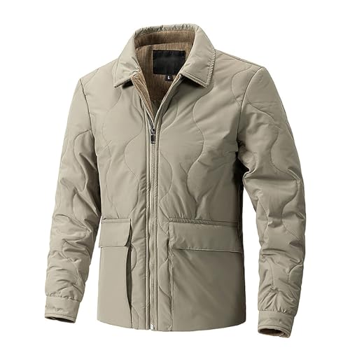 Coupe-vent veste manteau camel homme chaud avec fourrure vêtement grand confort