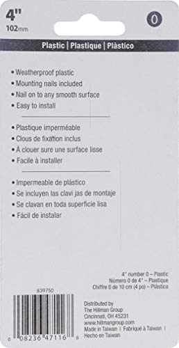 Hillman 839750, 4-Inch Black House Number 0, Nail Plastic #TOP2