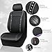 CAR PASS 14 PCS Bling Car Accessories Set for Women, Leather Car Seat Covers Front Seats Sparkly Rhinestone 15'' Steering Wheel Covers Shining Diamond Car Floor Mats Cute Interior Sets, Silver Diamond