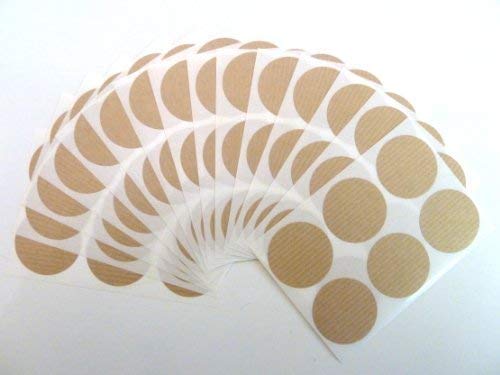 90 Labels , 33mm Diameter Round , Light Brown , Colour Code Stickers , Self-Adhesive Sticky Coloured Dots