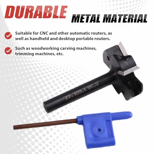 Routeur de 8 mm insert en carbure pour planeur de planche bois et fraisage de dalle CNC - 7