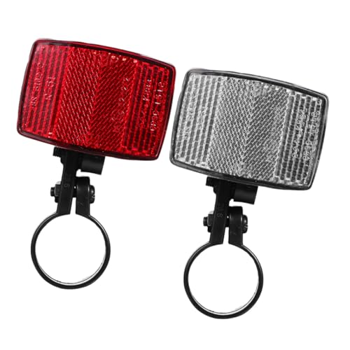Mikikit Bike Reflective Tool Set 2 Pack Tail Wheel Reflectors for Bicycles Plastic Easy to Install Safety Lights for Night Riding