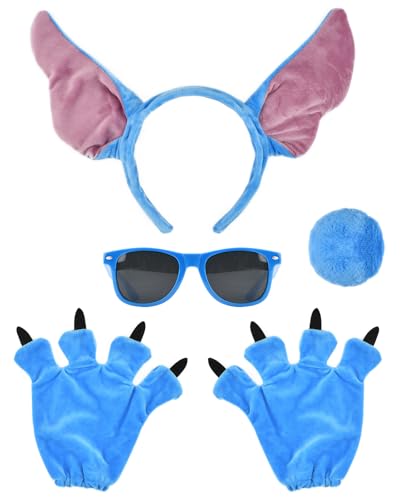 Disfraz de Perro Azul con Accesorios, 5 Piezas