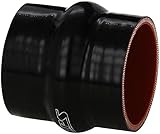 HPS HTSHC-250-BLK Silicone High Temperature 4-ply Reinforced Straight Hump Coupler Hose, 85 PSI Maximum Pressure, 3