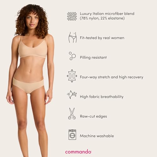 Image of commando - Classic Solid Bikini | Soft, Breathable Fabric | No Show Style | Comfortable Raw-Cut Edges | Machine Washable
