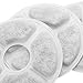 UEETEK Pet Fountain Automatic Water Dispenser Filters, Cat Flower Fountain Activated Carbon Drinking Water Fountain Replacement Filters (6-Pack)