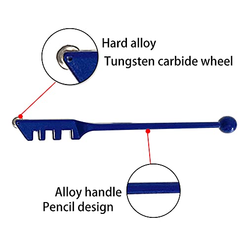 Glass Cutter Tools Diy Glass Cutting Kit 2 Mm – 8 Mm Pencil Style Oil Feed Carbide Tip Mirror Cutter Kit Professional For Stained Glass, Window Panes, Custom Picture Frames And Tile-2 Pieces(Blue) #TOP1