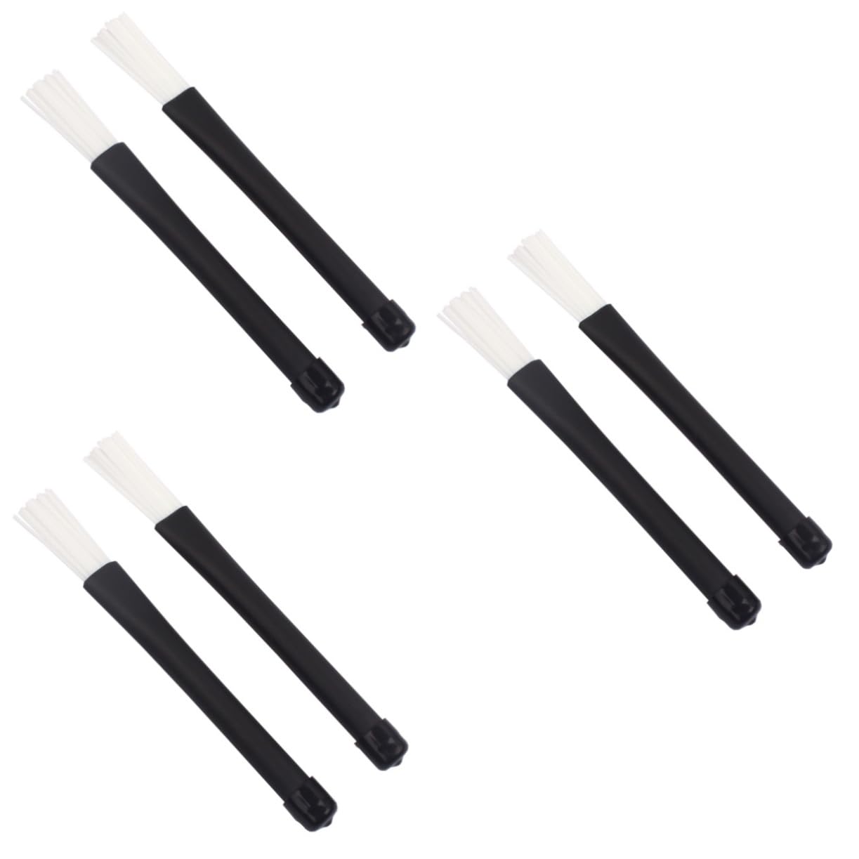 TOYANDONA 3pezzi Bacchette Da Jazz Per Batteria Retrattili Spazzole Leggere e Resistenti Di Bianco e Nero Per Musicisti e Appassionati Di Batteria