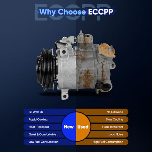 Image of ECCPP A /C Compressor Fit for Chrysler 300 for Dodge Charger 5.7L 2014-2023 | for Dodge Challenger V8 5.7L 2015-2023 Fast Cooling A /C Compressor with Clutch