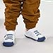 pediped boys Dani First Walker Shoe, White Navy, 4-4.5 Toddler US