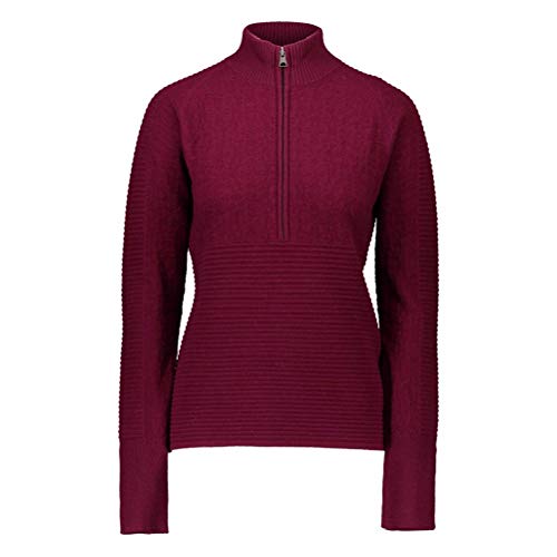 Obermeyer Dolly Cashmere-Blend Half Zip Womens Sweater - X-Small/Wine Not
