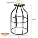 Simple Deluxe 1-Pack Adjustable Industrial Clamp on Metal Bulb Guard Cage for Pendant, Farmhouse Light Fixture, Vintage Lamp Shades and Hanging Lamp, Black