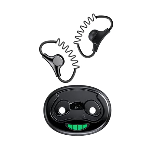 Yeforu Wireless Bluetooth Semi Open Ear Headphones Over Open Ear Earbuds with Ear Hooks Wrap Around Earbuds that Don't Go in Your Ear Out of Ear Running Headphones Workout