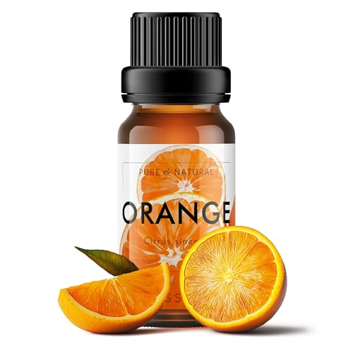 Image of Esslux Sweet Orange Essential Oil for Diffuser & Skin - 10 Ml - 100% Pure Natural Orange Oil for Massage & Face - Sweet Orange Essential Oil for Cleaning & Soap Making Scent