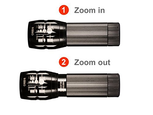 Navigator 1193 Portable Ultra Bright Handheld Led Flashlight With Adjustable Focus And 3 Light Modes, Outdoor Water Resistant Torch, Powered Tactical Flashlight For Camping Hiking Etc Battery Included #TOP5