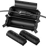Flemoon [3 Pack] Outdoor Extension Cord Safety Cover with Waterproof Seal, Weatherproof Electrical Connection Box to Protect Outdoor Outlet, Plug, Socket, Christmas Holiday Decoration Light, Black