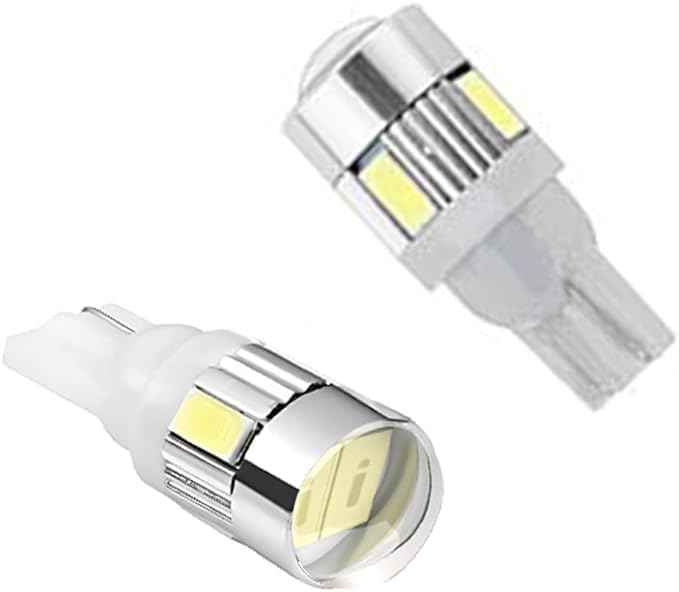 لمبات ليد عدسة لون ابيض ساطع LED T10 ، فائقة السطوع 12 فولت W5W، لمبة ...