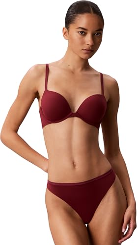 Calvin Klein Damen Plunge Push Up BH, Rot, 75E – Ansicht 1