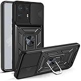 Kukoufey Compatible with Xiaomi Mix 4 Bracket Shell,with Slide Camera Lens Cover Compatible with Xiaomi Mi Mix 4 5G 2106118C Case Black