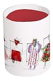 Clairefontaine 115623C - Un Pot à Crayons/Stylos/Pinceaux Multifonctions Rond en Carton motifs Personnages Heureux/Colorés/Tendres/Pleins d'Esprit 9x11 cm - Collection Ritournelle