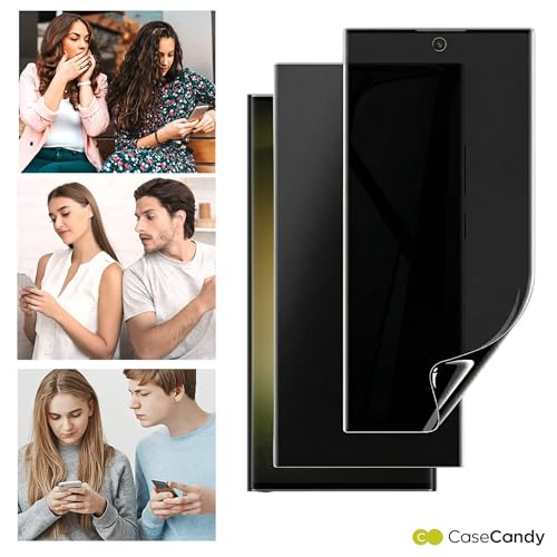 Image of Casecandy - (Pack of 2 Privacy Screen Protector for Samsung S23 Ultra /S22 Ultra | Privacy (Anti Spy) Screen Protector Guard for Galaxy S23 Ultra /S22 Ultra - Fingerprint Working /HD