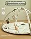 Fortella Spielbogen Baby, Spielmatte mit Bauchzeit Kissen und 5 Sensorik Spielzeug Abnehmbarem,Naturthemen Krabbeldecke für Babys ab der Geburt, Neugeborene & Kinder, 0-6-9-12 Monate-Salbeigrün