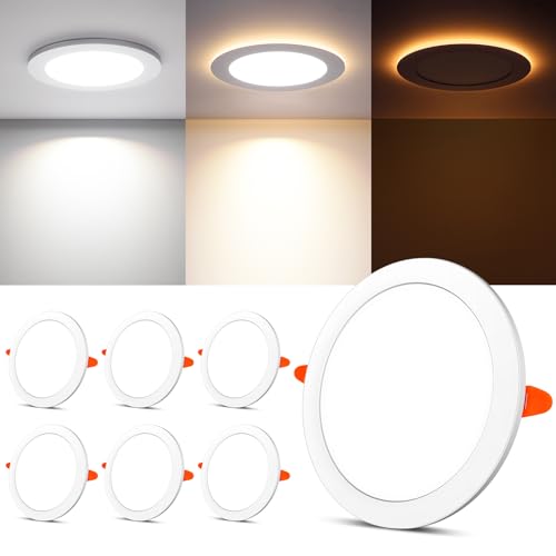 6 Pack 3/4/5/6 inch Ultra Thin LED Recessed Lighting with