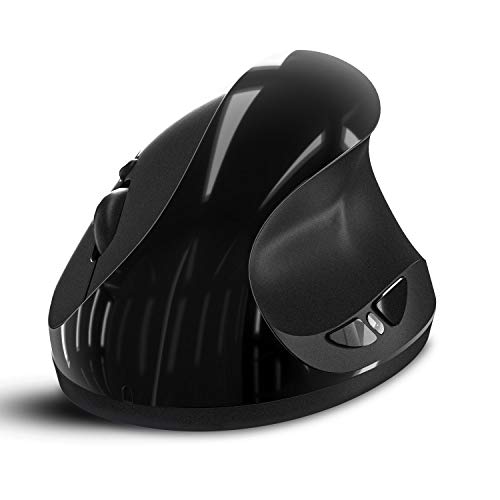 Carago-Wireless-Mouse-24G-USB-Vertical-Ergonomic-Mouse-with-6-Buttons-3-Adjustable-DPI-80012001600-Levels-for-Computer-Laptop-PC-MacBookBlack