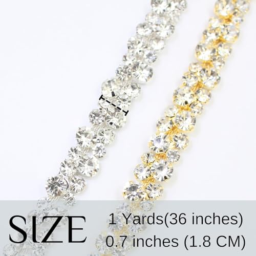 Cadena de diamantes de imitación para reparar ropa y decorar vestidos 4