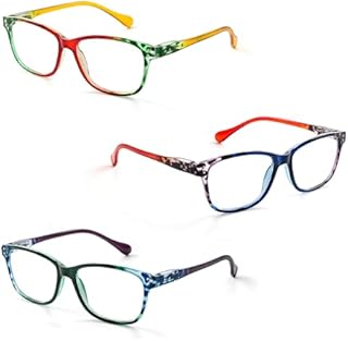 FONHCOO Reading Glasses for Women Men, Lightweight Readers Blue Light Blocking Reading Glasses