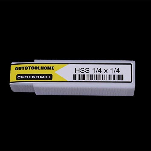 Autotoolhome 1/4 Inch Hss 4 Flutes End Mills Milling Cutter End Drill Bit Straight Shank Pack Of 2 #TOP2