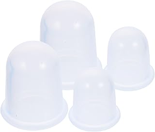 Beavorty 4 Pçs Copo Massageador Relaxante Copo Massageador De Silicone Copo Massageador Conjunto De Dispositivo De Uso Doméstico Copo De Massagem Copo De Massagem Transparente Gel De