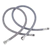 ARCORA 20' Bathroom Faucet Hose, Braided Nylon cUPC Supply Lines 3/8' Female Compression × M10 Male Connector(1 Pair)